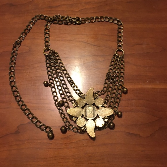 Chain Belt with colorful stones.